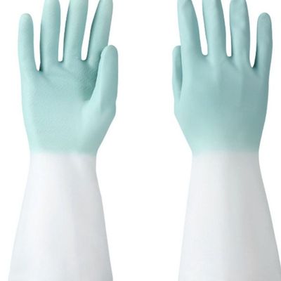 Pair Of Reusable Water-Proof Gloves For Kitchen And Cleaning Households