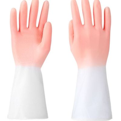 Pair Of Reusable Water-Proof Gloves For Kitchen And Cleaning Households