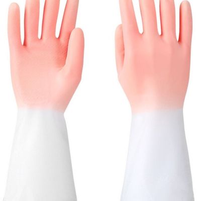 Pair Of Reusable Water-Proof Gloves For Kitchen And Cleaning Households