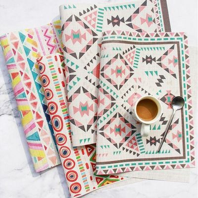 4 Pcs Set Anti Slip Unique Printed Table Mat High Grade For Dining Table Coffee Table Etc. (Size 35-35Cm)