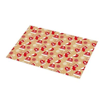 Set Of 5 Christmas Theme Designed Table Mat With Non Slip Material For Dining Table Coffee Table Etc. (Size 45-30Cm)
