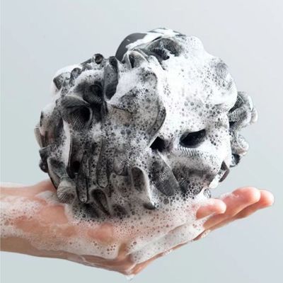 Soft Bath Sponge With Shower Mesh Foaming Loofah Exfoliating Scrubber For Shower