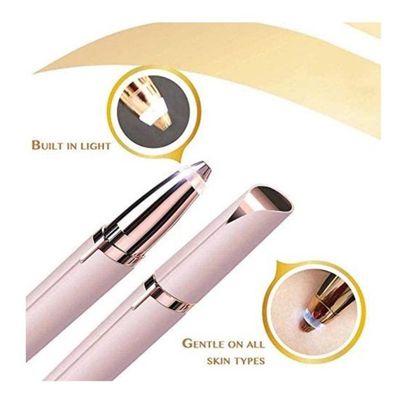 Usb Electric Eyebrow Razor Painless Portable Hair Remover And Trimmer Epilator For Women With Light.