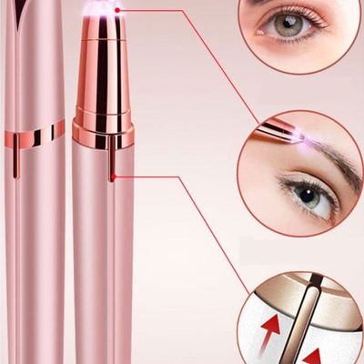 Usb Electric Eyebrow Razor Painless Portable Hair Remover And Trimmer Epilator For Women With Light.
