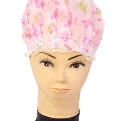 3 Packed Dual Tier Adjustable Elastic Band Soft Shower Cap Waterproof Household Accessories Assorted