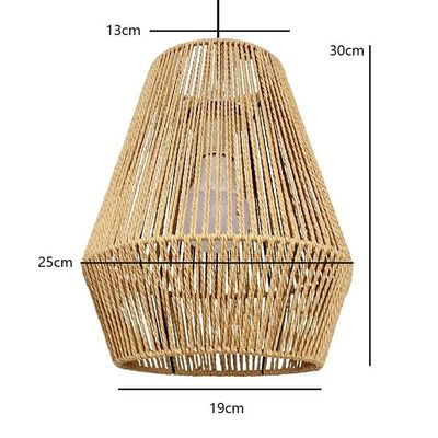 Hand Woven Rattan Cage Pendant Light Cover With Aesthetic Design