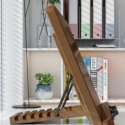 Multipurpose Foldable Reading Table Stand For Books And Laptop Stand With Adjustable Strong Bamboo Material