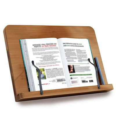 Multipurpose Foldable Reading Table Stand For Books And Laptop Stand With Adjustable Strong Bamboo Material