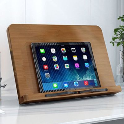 Multipurpose Foldable Reading Table Stand For Books And Laptop Stand With Adjustable Strong Bamboo Material