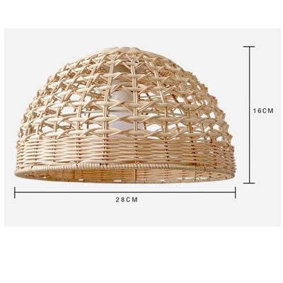 Hand Woven Rattan Cage Pendant Light Cover With Aesthetic Design