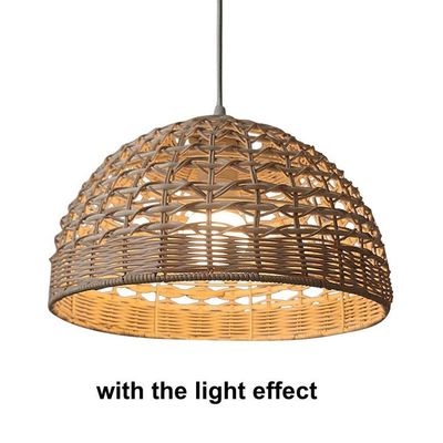 Hand Woven Rattan Cage Pendant Light Cover With Aesthetic Design