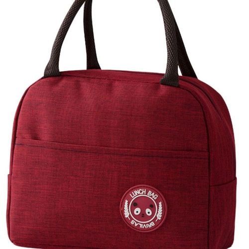 Insulated Lunch Bags For Women And Men Leak Proof Water Resistant Container Light Weight Portable Box - Red