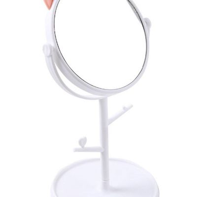 Make Up Mirror Cute Kitty Designed Portable Vanity Mirror - White
