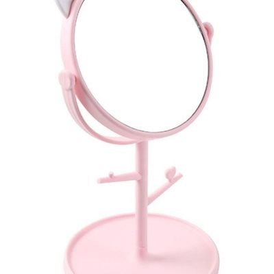 Makeup Mirror Cute Kitty Designed Portable Vanity Mirror - Pink