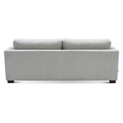 Noah 3-Seater Fabric Sofa-Grey with Wooden Leg
