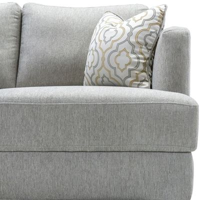 Noah 2-Seater Fabric Sofa-Grey with Wooden Leg | Size: 152W*100D*80H