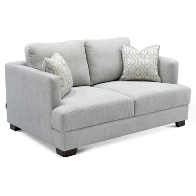 Noah 2-Seater Fabric Sofa-Grey with Wooden Leg | Size: 152W*100D*80H