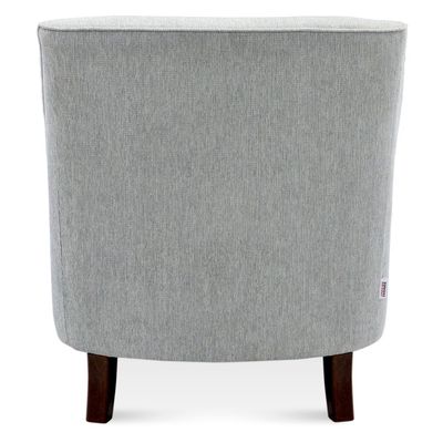 Noah Accent Chair - Grey Fabric with Wooden Leg | Size: 80W*80D*92H