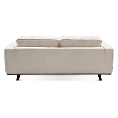 Lana 3-Seater Fabric Sofa -Beige with Wooden Leg
