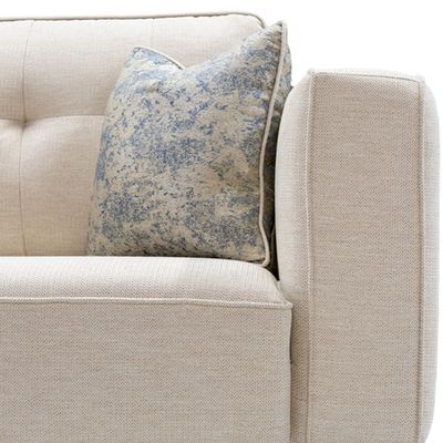 Lana 2-Seater Fabric Sofa-Beige  with Wooden Leg | Size: 174W*98D*85H