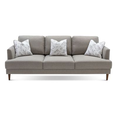 Isla 3-Seater Fabric Sofa-Beige | Size: 220W*94D*90H