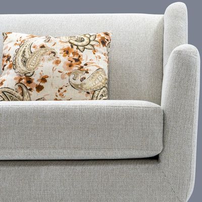3-Seater Berlin Fabric Sofa-Beige with Golden leg | Size: 200W*92D*92H