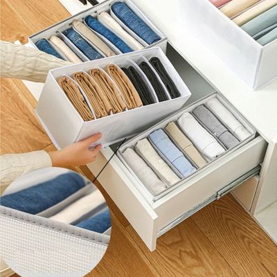 Set Of 3 Storage Boxes For Clothes Closet Organizer Foldable With Waterproof Material.