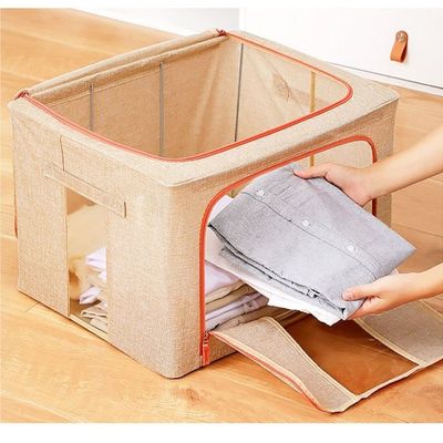 Set Of 3 Storage Quilt Boxes With Steel Frame That Gives Strong Shape With Waterproof Oxford Material