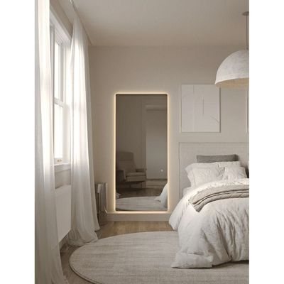 Backlit Frameless Full Length Rounded Corners Mirror 