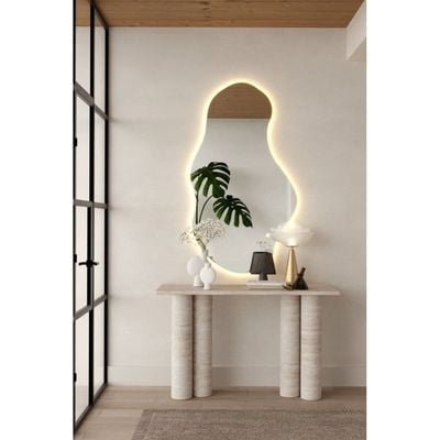 Eve Frameless Irregular Wall Mirror with Backlit LED 