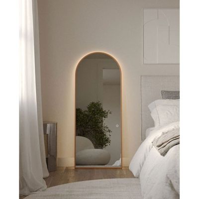 Erin Rich Gold Arch Mirror with Back LED 