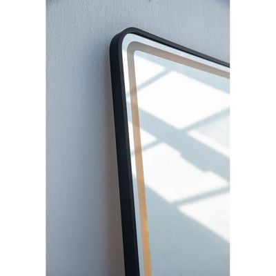 Kayla Black LED Rectangle Mirror with Rounded Corners 