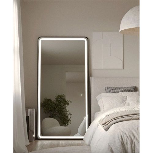 Kayla Black LED Rectangle Mirror with Rounded Corners 