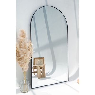 XL Black Arch Full Length Mirror 