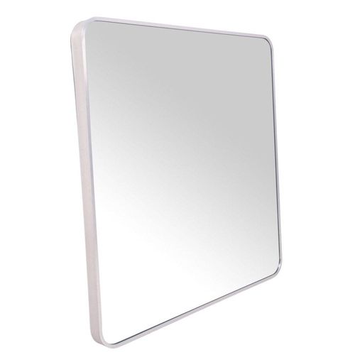 Silver Square Rounded Corners Vanity & Hallway Wall Mirror 