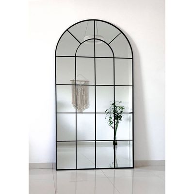 Astrid Black Window Arch Full Length Mirror 