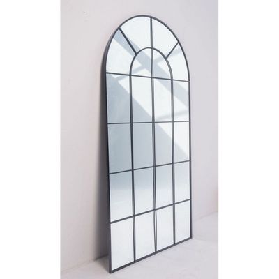 Astrid Black Window Arch Full Length Mirror 