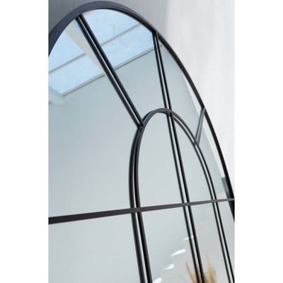 Astrid Black Window Arch Full Length Mirror 