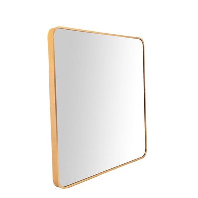 Gold Square Rounded Corners Vanity & Hallway Mirror 