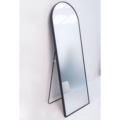 Black Arch Full Length Mirror with Stand 