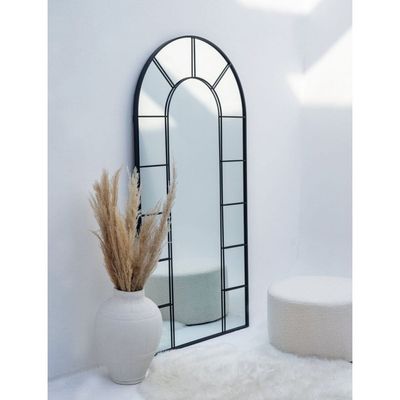 Black Window Arch Mirror 