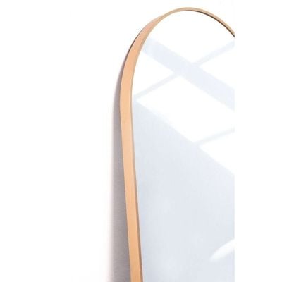 Gold Arch Aluminum Full Length Mirror with Stand 