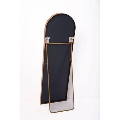 Gold Arch Aluminum Full Length Mirror with Stand 