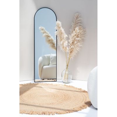 Full Length Arched Black Wall Mirror 