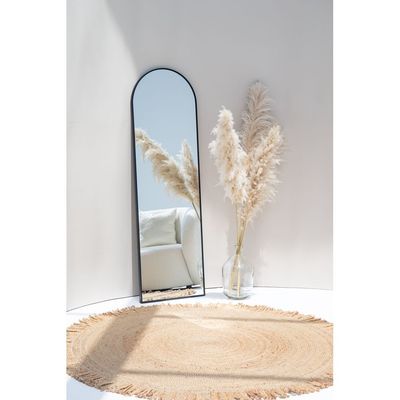 Full Length Arched Black Wall Mirror 