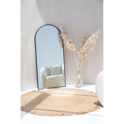Full Length Arched Black Wall Mirror 