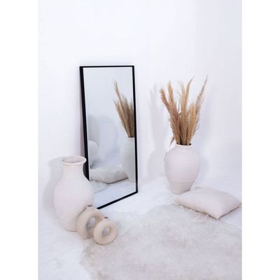 Black Rectangular PVC Frame Mirror 