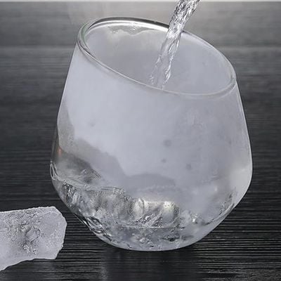 1CHASE® Borosilicate Slanted Crystal Whiskey Wine Glass 350 ML (4Pcs Set)