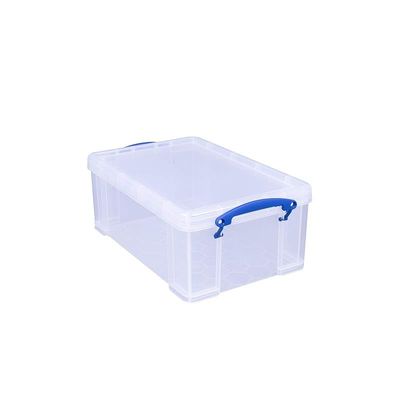 Really Useful 9 Litre Plastic Storage Box - Clear, Standard Packaging