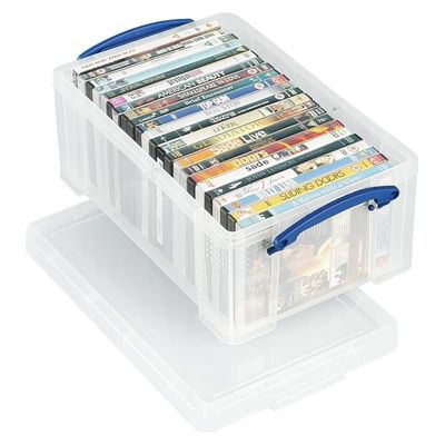 Really Useful 9 Litre Plastic Storage Box - Clear, Standard Packaging